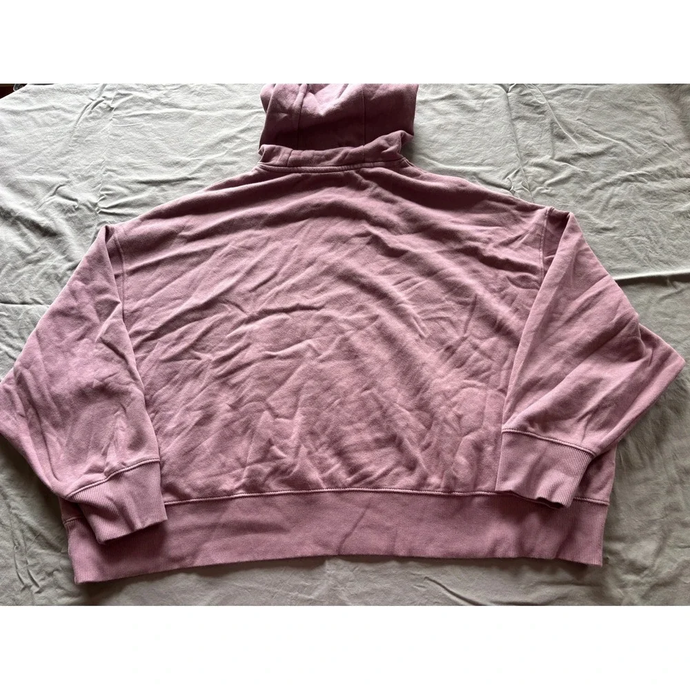 Nike Los Angeles LA Swoosh Oversized Cropped Hoodie Pink Womens XL 1035
